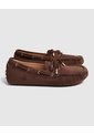 Mocasín De Gamuza Con Lazo   Para Mujer Café Patprimo de Patprimo