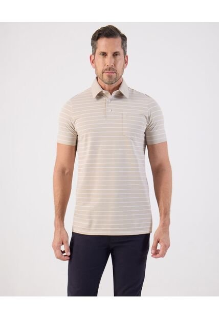 Polo  Para Hombre Cuello Maquina Con Bolsillo Color Beige Marca Patprimo #44117235