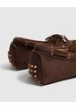 Mocasín De Gamuza Con Lazo   Para Mujer Café Patprimo de Patprimo