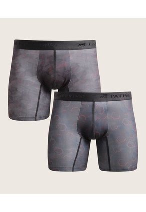 Boxer X2 Para Hombre Fleat Seamer Medio Color Gris Marca Patprimo #44000328