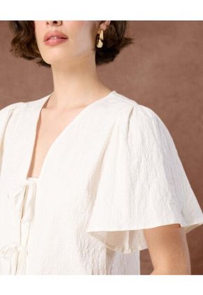 Blusa  Para Mujer Manga Corta Color Blanco Marca Patprimo #30123661