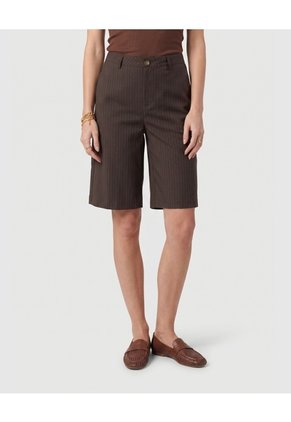 Bermuda Con Pasadores Para Mujer Café Patprimo
