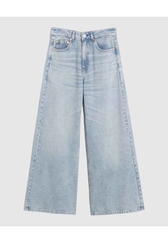 Jean  Para Mujer Wide-Leg Color Azul Marca Patprimo #30160510 Patprimo