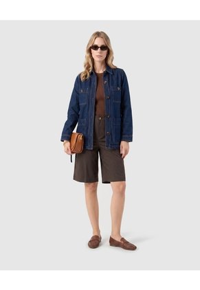 Bermuda Con Pasadores Para Mujer Café Patprimo