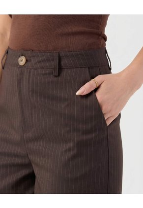 Bermuda Con Pasadores Para Mujer Café Patprimo