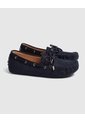 Mocasín De Gamuza Con Lazo   Para Mujer Azul Patprimo de Patprimo