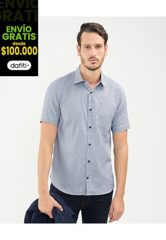 Camisa Para Hombre Manga Corta Con Bolsillo Color Gris  Marca Patprimo #44013061 Patprimo