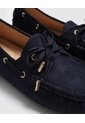 Mocasín De Gamuza Con Lazo   Para Mujer Azul Patprimo de Patprimo