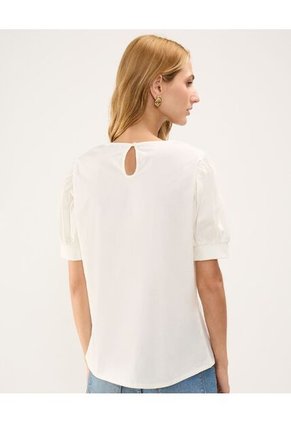 Blusa Para Mujer Manga Corta Color Crema Marca Patprimo #30123432