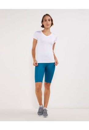 Camiseta Para Mujer Manga Corta Cuello V Color Blanco Marca Patprimo #30093431