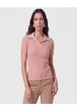 Polo Tejido Acanalado   Para Mujer Rosa Patprimo de Patprimo