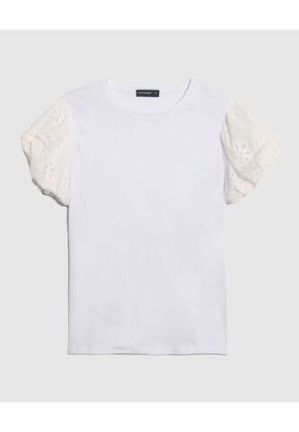 Camiseta Para Mujer Manga Corta Cuello Redondo Color Blanco Marca Patprimo #30093694 Patprimo