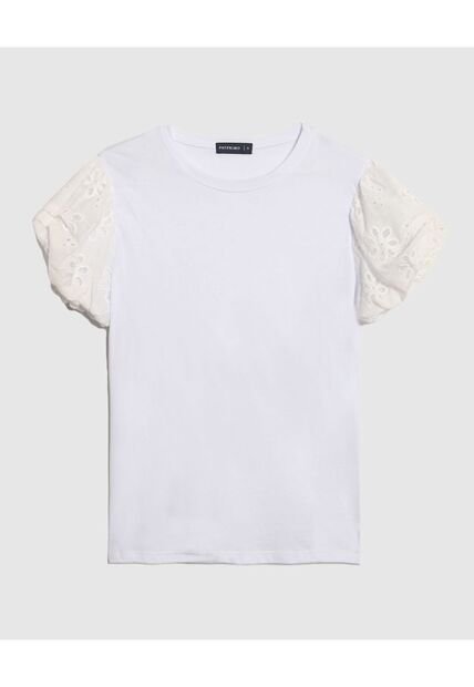 Camiseta Para Mujer Manga Corta Cuello Redondo Color Blanco Marca Patprimo #30093694