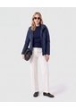 Chaqueta Acolchada Con Capota   Para Mujer Azul Patprimo de Patprimo