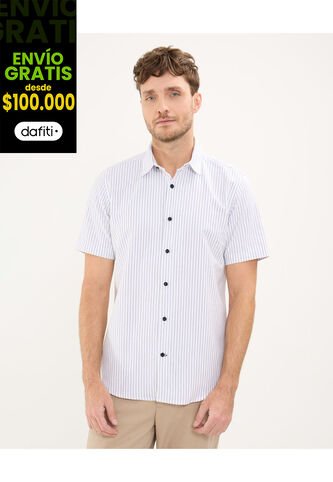 Camisa Para Hombre Manga Corta Sin Bolsillo Color Azul Claro Marca Patprimo #44013062 Patprimo