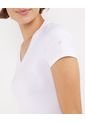 Camiseta Para Mujer Manga Corta Cuello V Color Blanco Marca Patprimo #30093431 de Patprimo