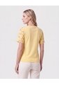 Camiseta Con Mangas De Encaje   Para Mujer Amarillo Patprimo de Patprimo