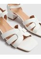 Sandalias  Tacón Bloque Con Hebilla  Para Mujer Blanco Patprimo de Patprimo