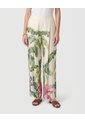 Pantalón Fluidos Con Prenses   Para Mujer Verde Patprimo de Patprimo