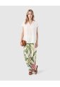 Pantalón Fluidos Con Prenses   Para Mujer Verde Patprimo de Patprimo