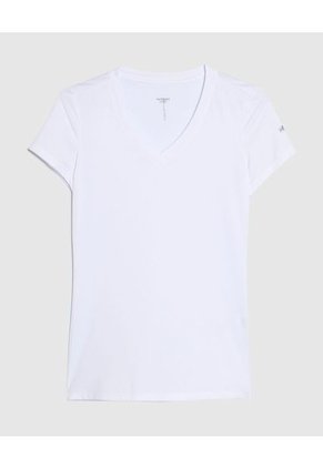 Camiseta Para Mujer Manga Corta Cuello V Color Blanco Marca Patprimo #30093431