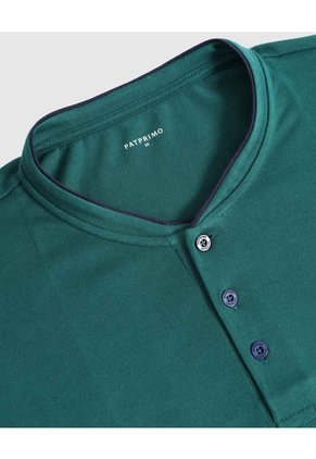 Pijama Corta Con Botones Para Hombre Verde Patprimo