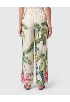 Pantalón Fluidos Con Prenses Para Mujer Verde Patprimo