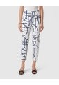 Pantalón Ajustado Tobillero   Para Mujer Blanco Patprimo de Patprimo