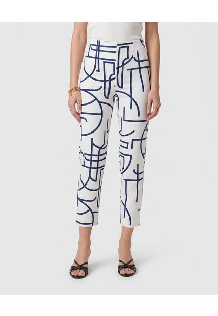 Pantalón Ajustado Tobillero   Para Mujer Blanco Patprimo