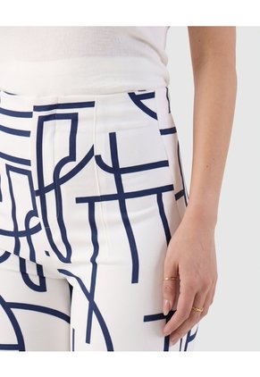 Pantalón Ajustado Tobillero   Para Mujer Blanco Patprimo
