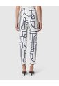 Pantalón Ajustado Tobillero   Para Mujer Blanco Patprimo de Patprimo