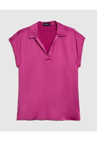 Blusa Para Mujer Manga Corta Color Fucsia Marca Patprimo #30123447 Patprimo