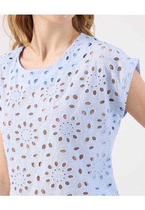 Blusa Para Mujer Manga Corta Color Azul Marca Patprimo #30123622