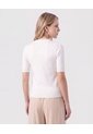 Camiseta De Punto Cuello Redondo   Para Mujer Blanco Patprimo de Patprimo