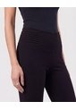 Leggins Con Alforzas Pretina   Para Mujer Negro Patprimo de Patprimo