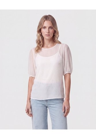 Blusa Mangas Transparentes   Para Mujer Blanco Patprimo Patprimo