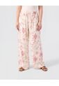 Pantalón Fluido Estampado   Para Mujer Crema Patprimo de Patprimo