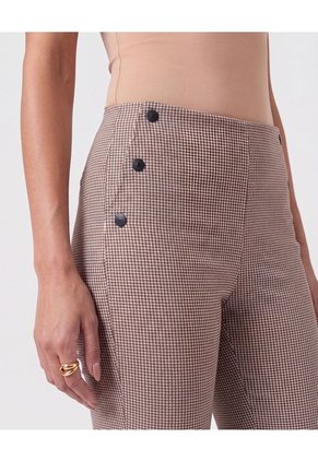 Leggins Botones Laterales Para Mujer Café Patprimo
