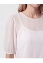 Blusa Mangas Transparentes   Para Mujer Blanco Patprimo de Patprimo