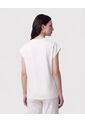 Camiseta Con Detalle En Borde   Para Mujer Blanco Patprimo de Patprimo