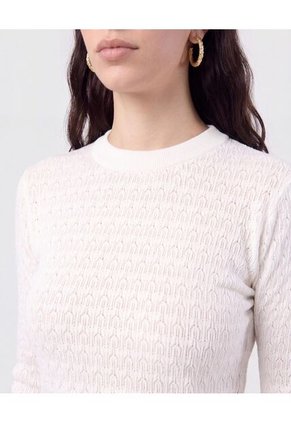 Saco De Punto Calado Para Mujer Blanco Patprimo