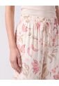 Pantalón Fluido Estampado   Para Mujer Crema Patprimo de Patprimo