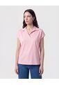 Blusa Camisera Sin Botones   Para Mujer Rosa Patprimo de Patprimo