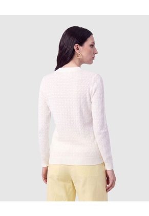 Saco De Punto Calado Para Mujer Blanco Patprimo