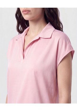 Blusa Camisera Sin Botones   Para Mujer Rosa Patprimo