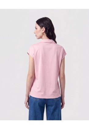 Blusa Camisera Sin Botones   Para Mujer Rosa Patprimo
