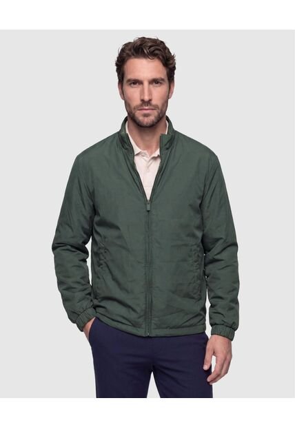 Chaqueta Doble Faz Con Cuello Alto   Para Hombre Verde Patprimo