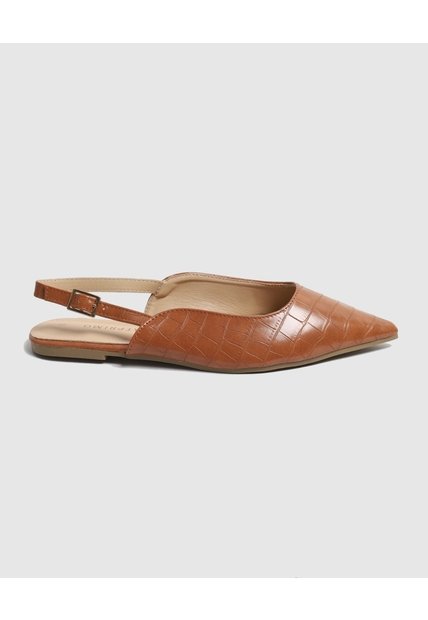 Zapato Destalonado Punta Fina   Para Mujer Café Patprimo