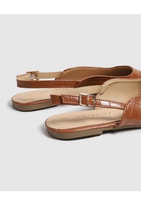 Zapato Destalonado Punta Fina   Para Mujer Café Patprimo