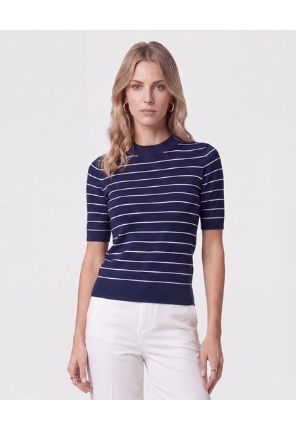 Camiseta En Tejido De Punto   Para Mujer Azul Patprimo